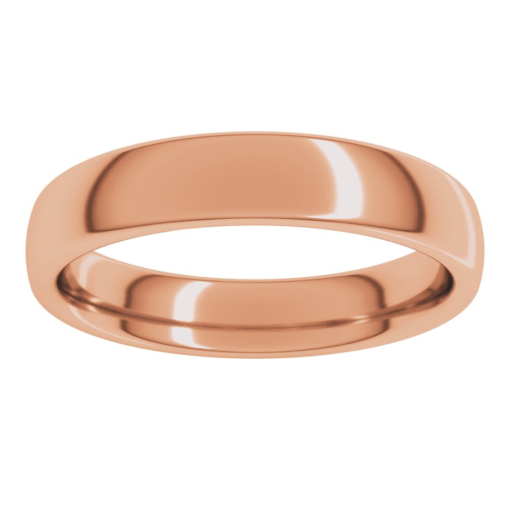 14K Rose 4 mm Comfort-Fit European-Style Band Size 6.5