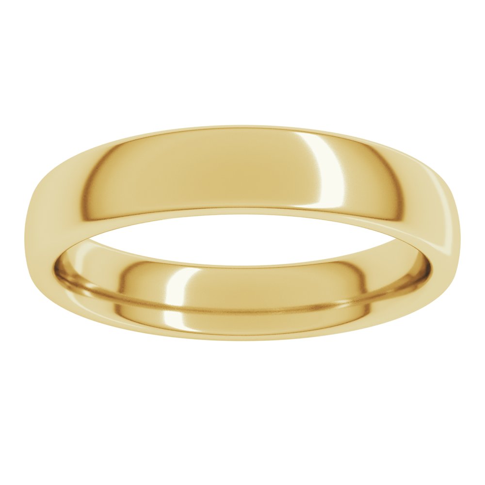 14K Yellow Gold 4 mm Comfort-Fit European-Style Band Size 4.5