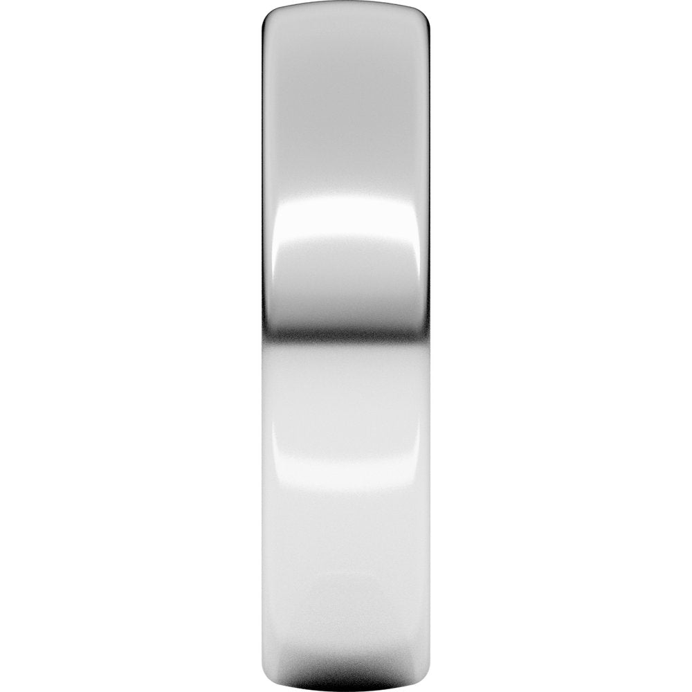 Platinum 5 mm Comfort-Fit European-Style Band Size 6.5