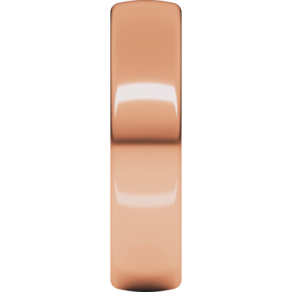 18K Rose Gold 5 mm Comfort-Fit European-Style Band Size 6