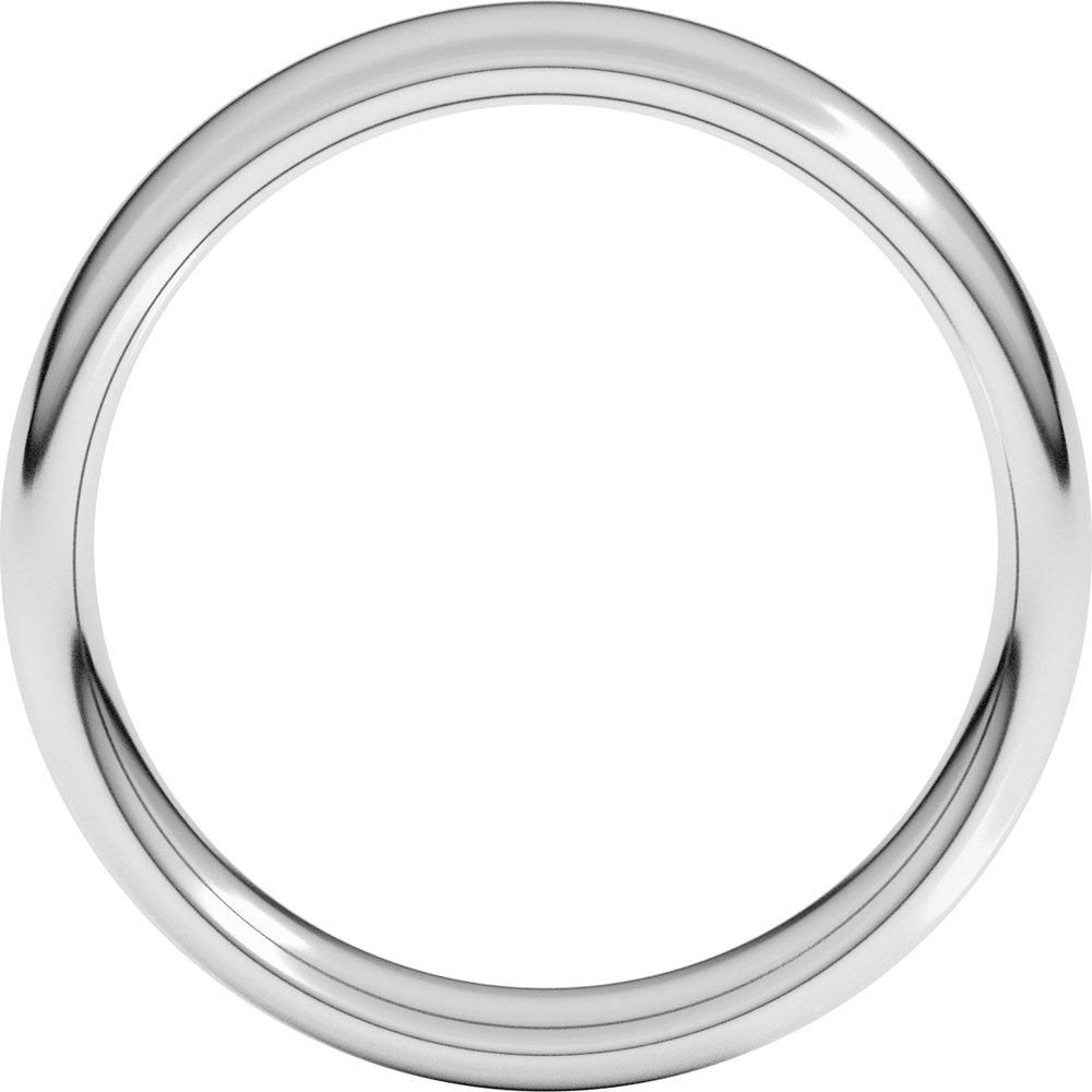 10K White Gold 5 mm Comfort-Fit European-Style Band Size 6.5