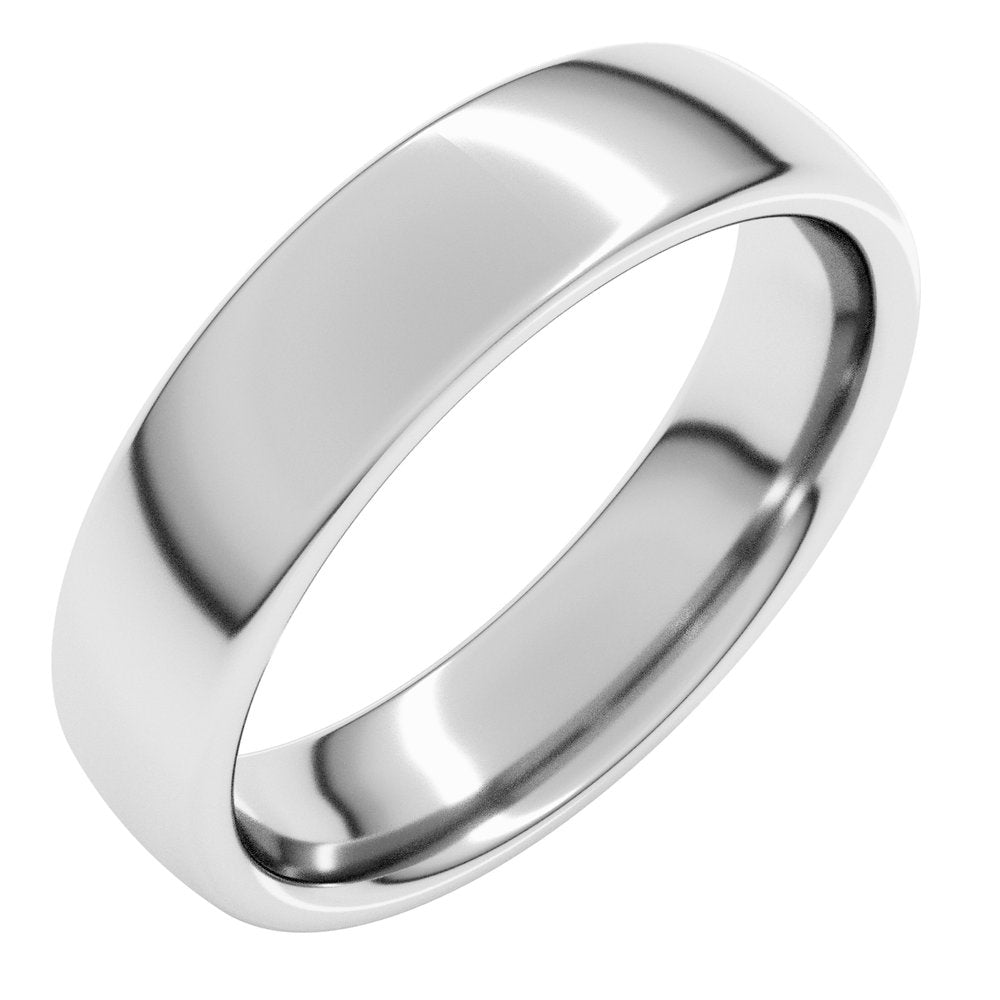 Sterling Silver 5 mm Comfort-Fit Standard Weight European-Style Band Size 8