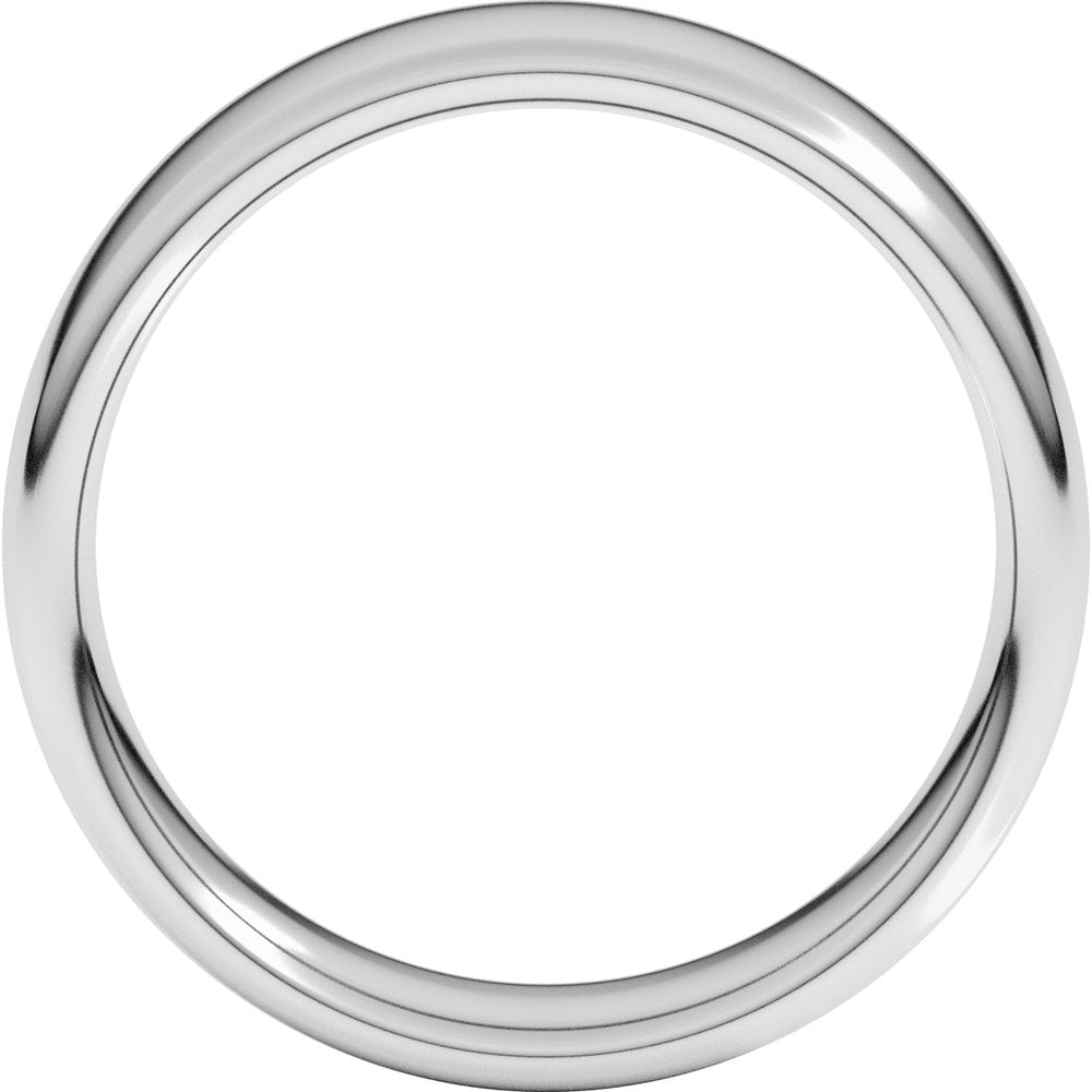 10K White Gold 6 mm Comfort-Fit European-Style Band Size 9