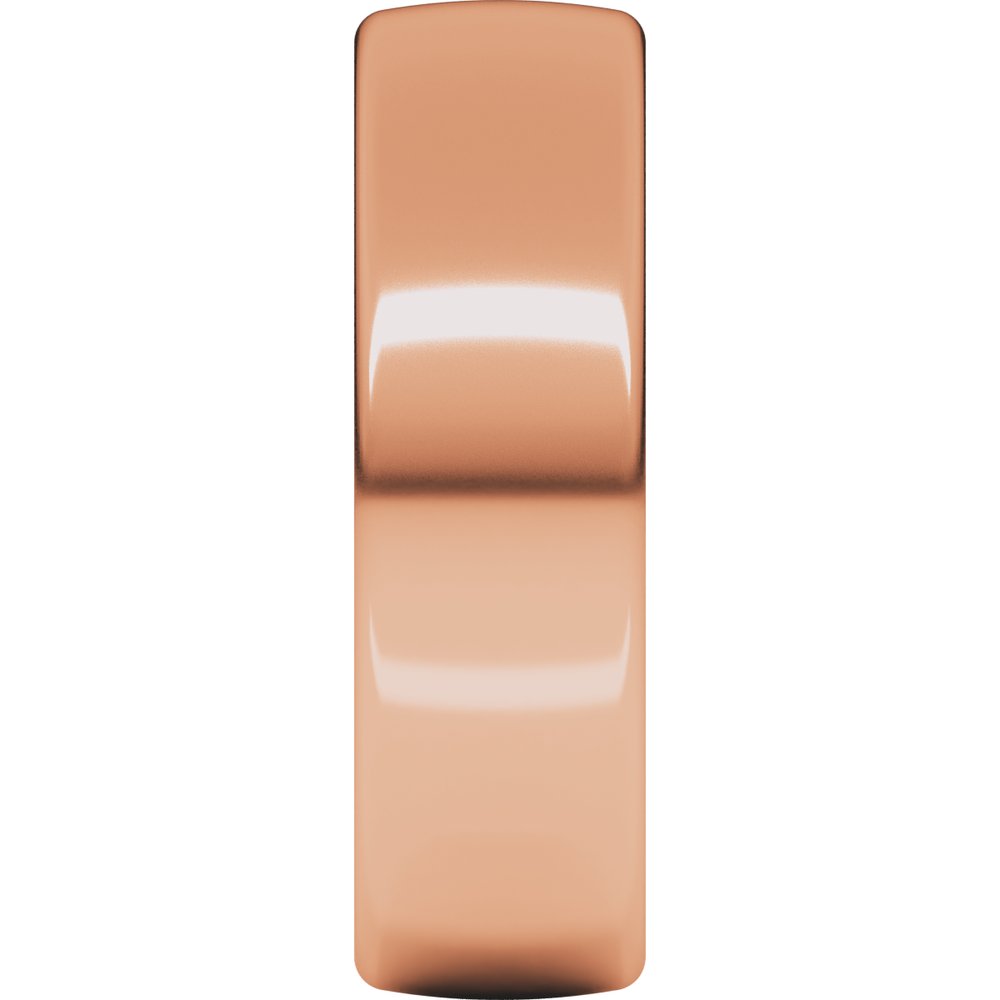 14K Rose 6 mm Comfort-Fit Standard Weight European-Style Band Size 9.5