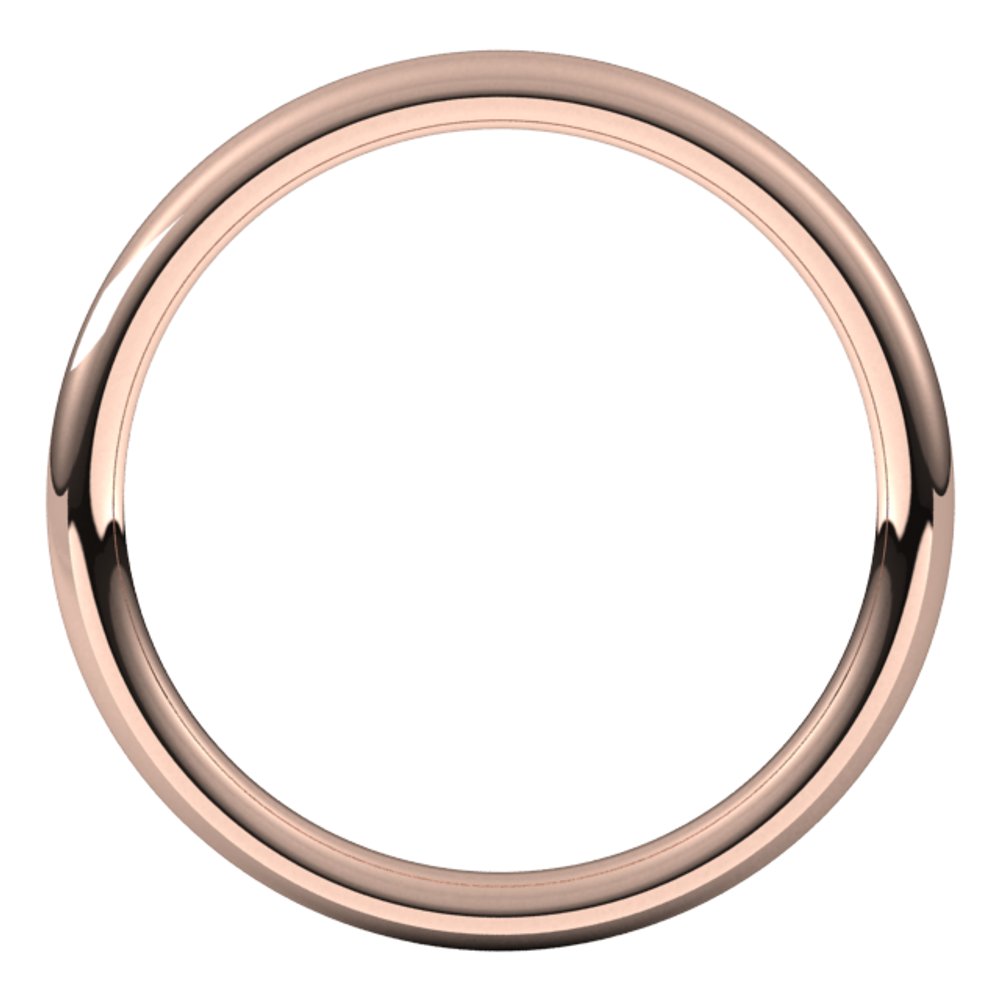 10K Rose Gold 2 mm Comfort-Fit European-Style Band Size 5