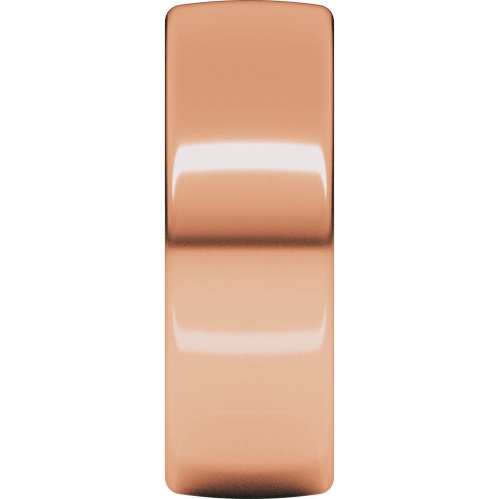 14K Rose 7 mm Comfort-Fit Standard Weight European-Style Band Size 12