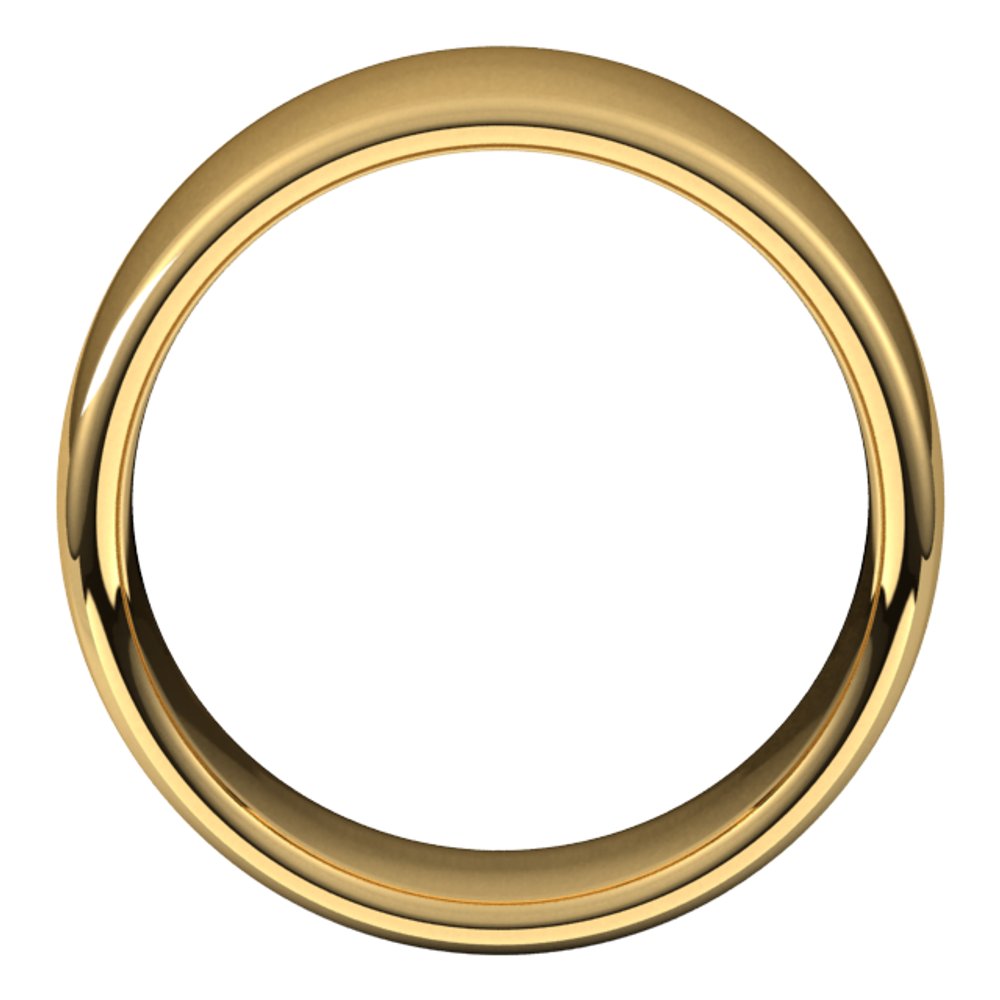 14K Yellow Gold 9 mm Comfort-Fit European-Style Band Size 7