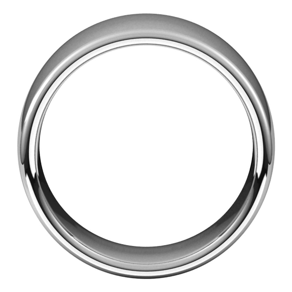 14K White 10 mm Comfort-Fit European-Style Band Size 9.5