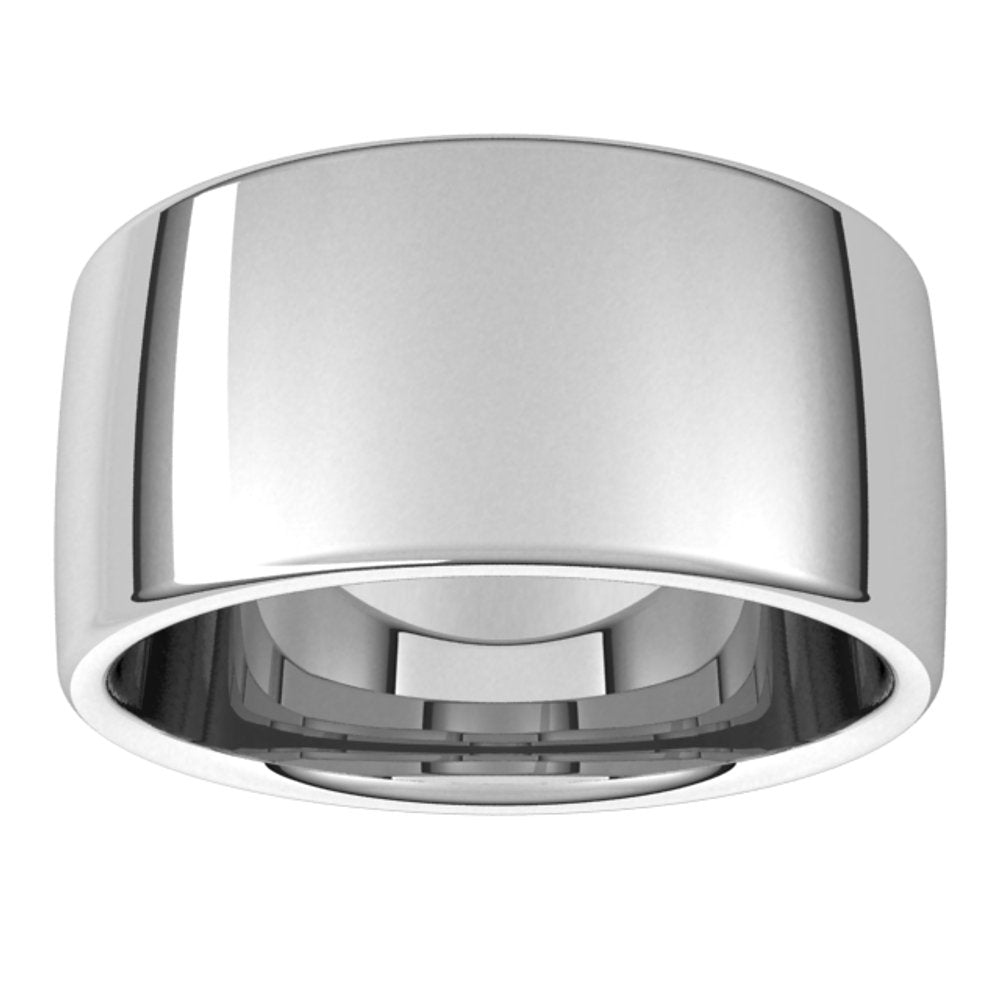 14K White 10 mm Comfort-Fit European-Style Band Size 9.5