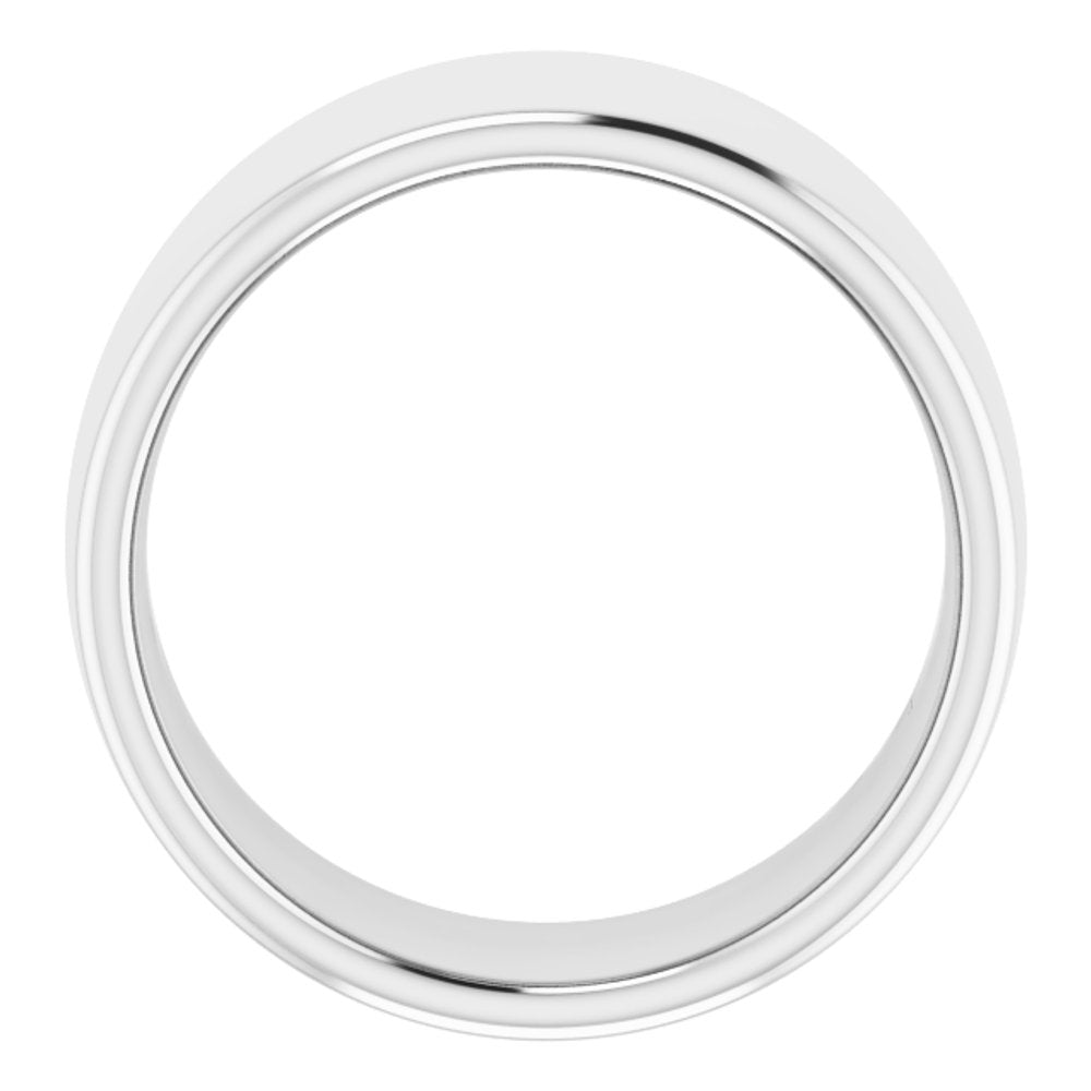 14K White Gold 10 mm Comfort-Fit European-Style Band Size 6