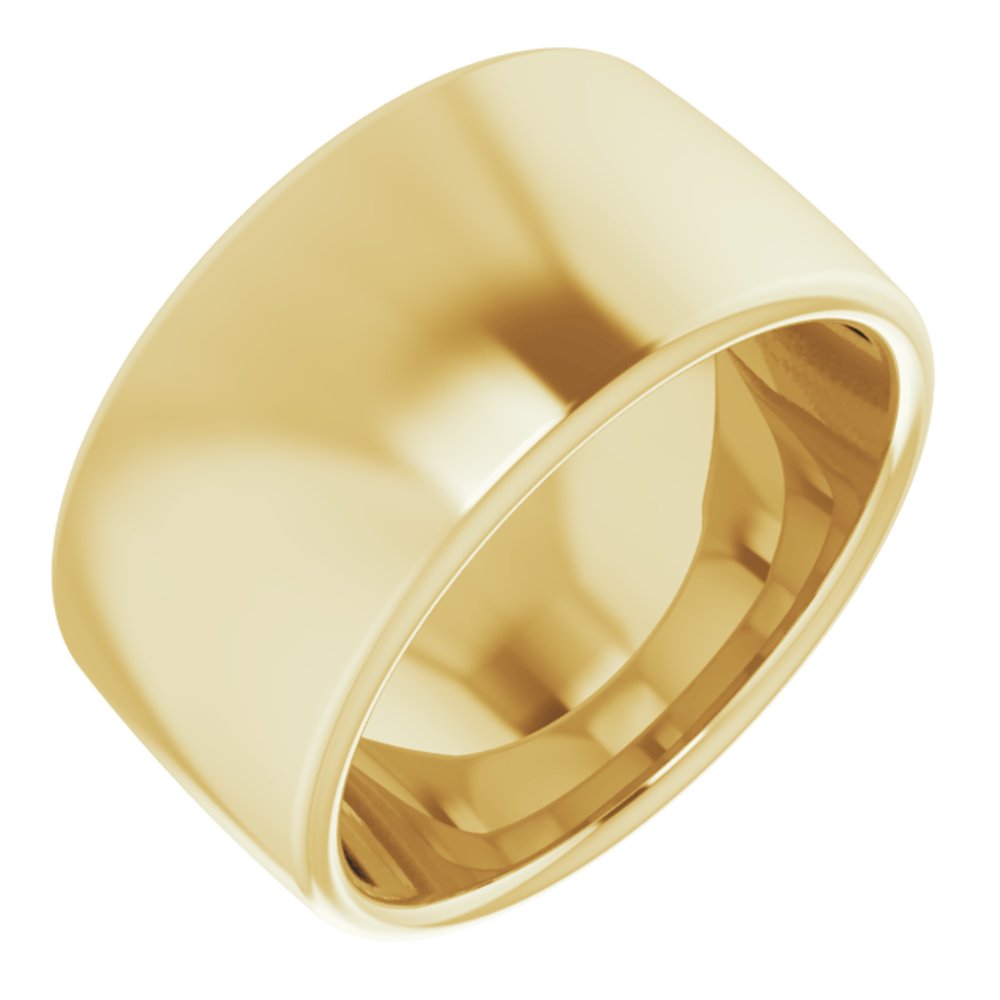 14K Yellow Gold 10 mm Comfort-Fit European-Style Band Size 5