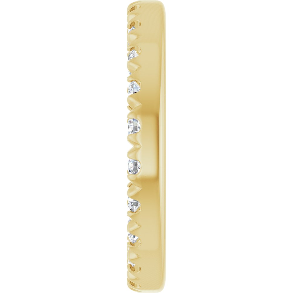 14K Yellow Gold 7 mm ID 1/5 CTW Lab-Grown Diamond French-Set Earring Jackets