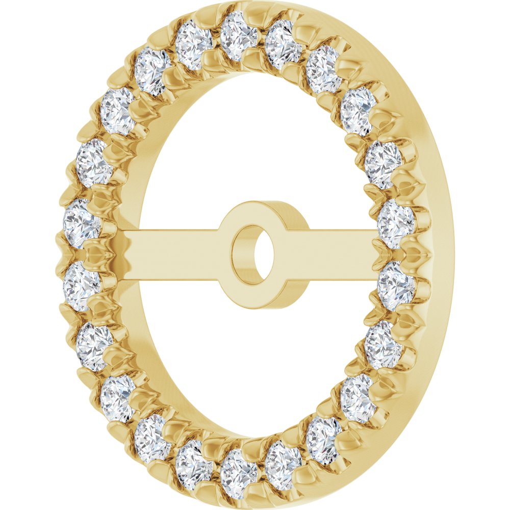 14K Yellow Gold 7 mm ID 1/5 CTW Lab-Grown Diamond French-Set Earring Jackets
