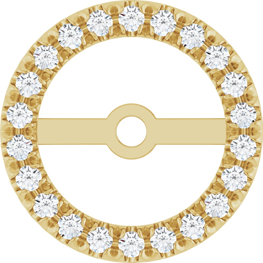 14K Yellow Gold 7 mm ID 1/5 CTW Lab-Grown Diamond French-Set Earring Jackets