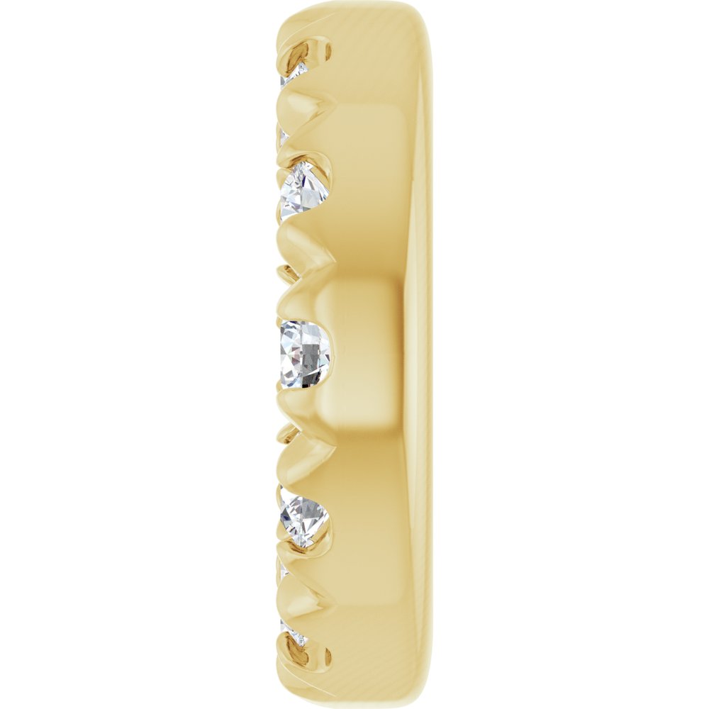 14K Yellow Gold 3 mm ID 1/10 CTW Natural Diamond French-Set Earring Jackets