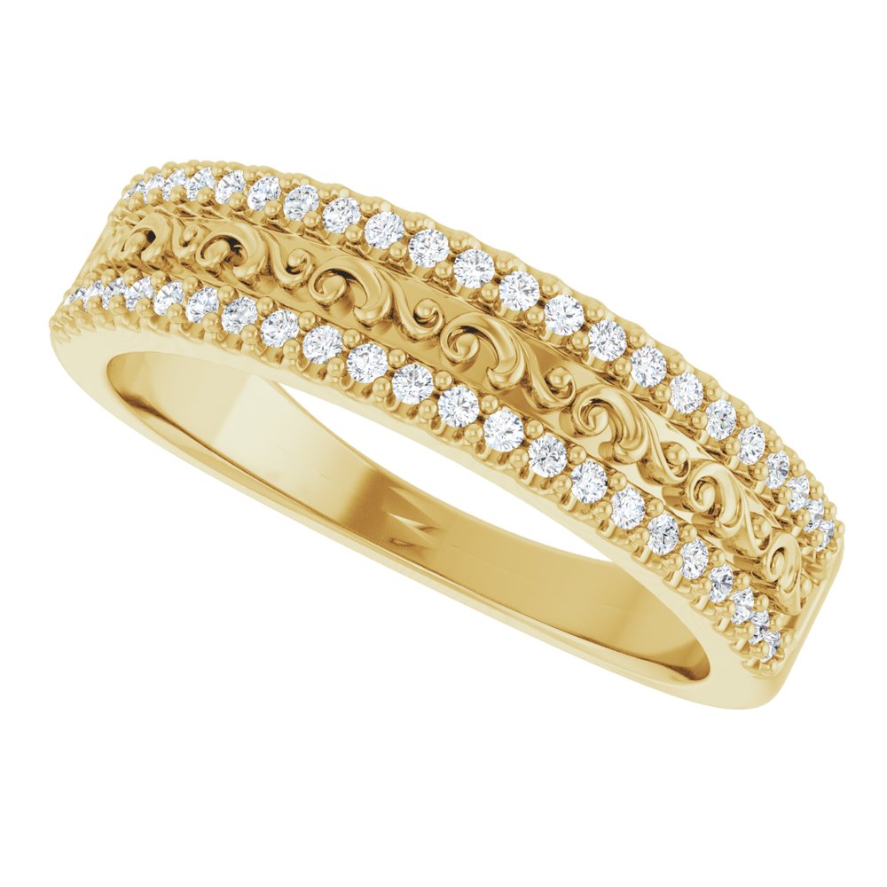14K Yellow 1/6 CTW Natural Diamond Anniversary Band