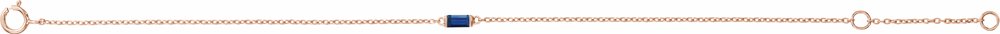 14K Rose Gold Natural Blue Sapphire 6 1/2-7 1/2" Bracelet