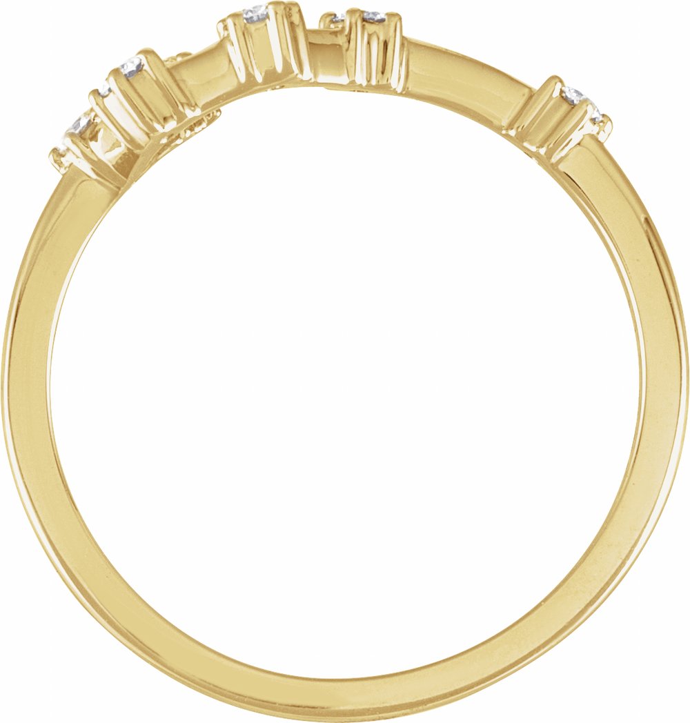 14K Yellow Gold 1/6 CTW Natural Diamond Taurus Constellation Ring