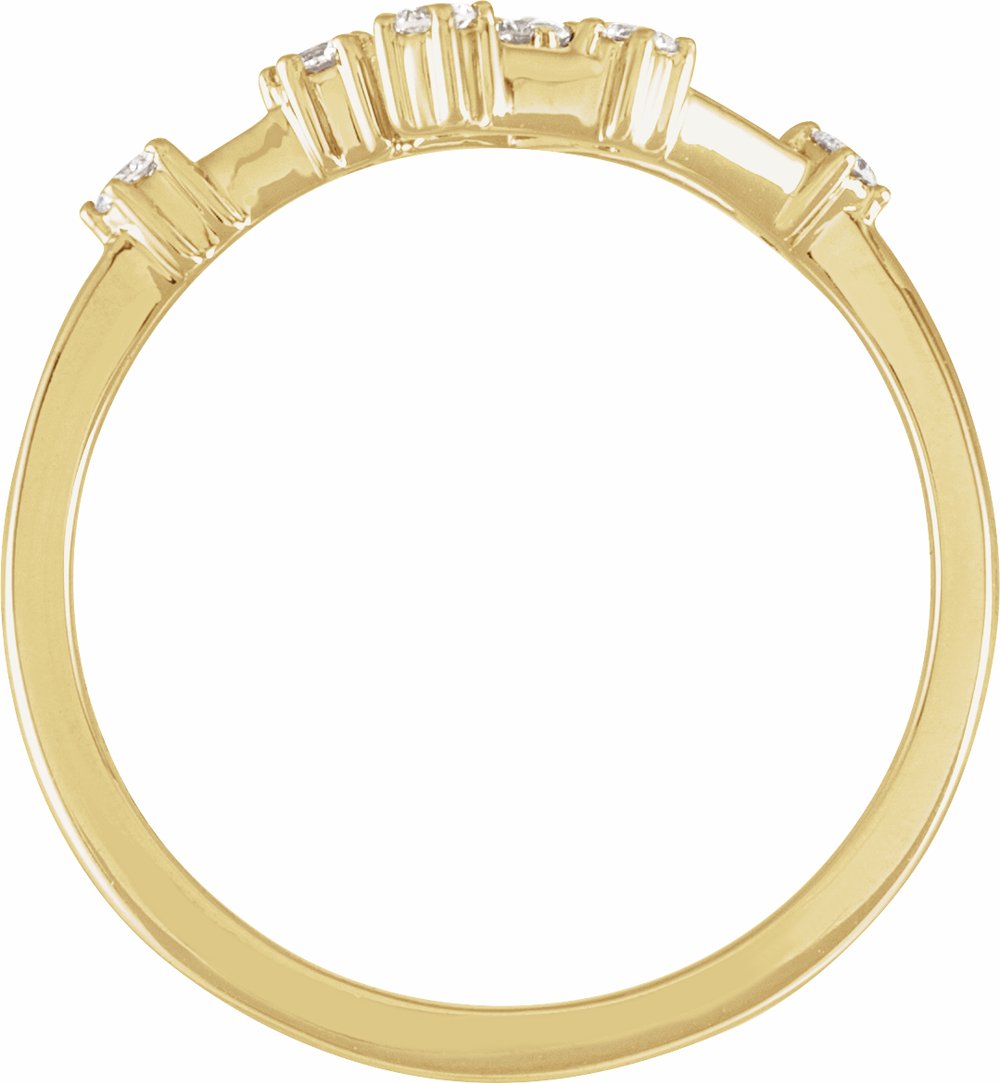 14K Yellow Gold 1/6 CTW Natural Diamond Libra Constellation Ring