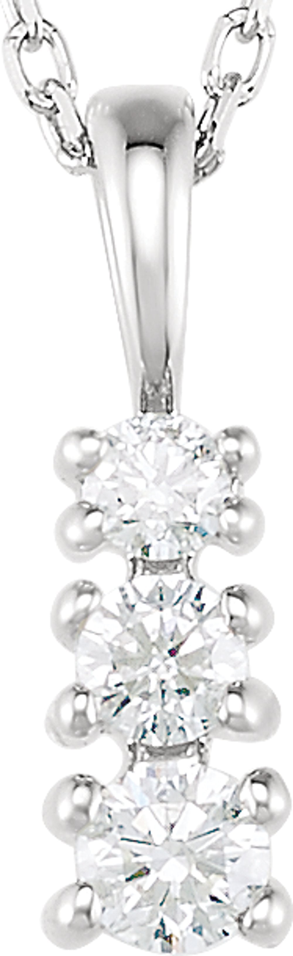 14K White Gold 1/3 CTW Lab-Grown Diamond 18" Necklace