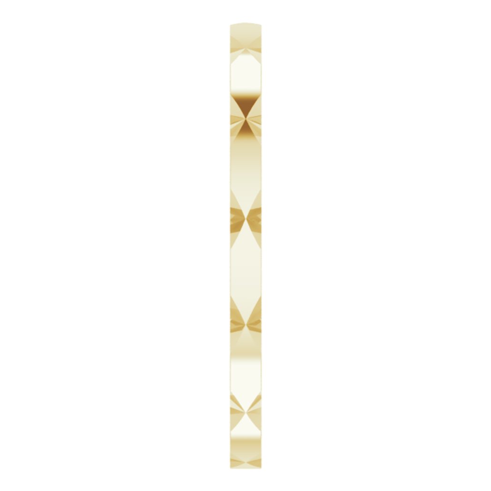 14K Yellow Gold 1.5 mm Diamond Faceted Band Size 6