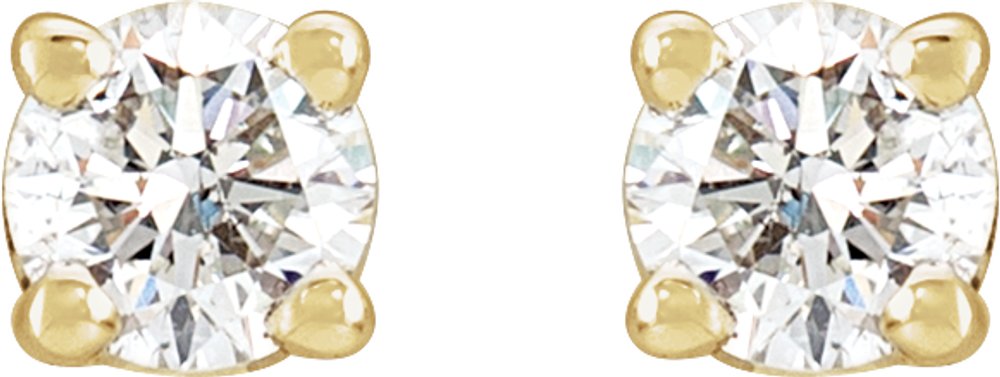 14K Yellow 1/3 CTW Natural Diamond Stud Earrings
