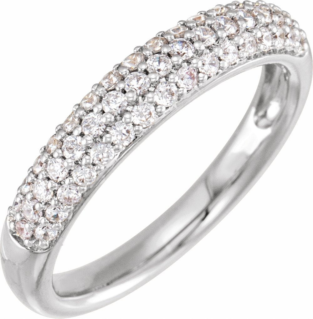 14K White Gold 1/2 CTW Lab-Grown Diamond Ring
