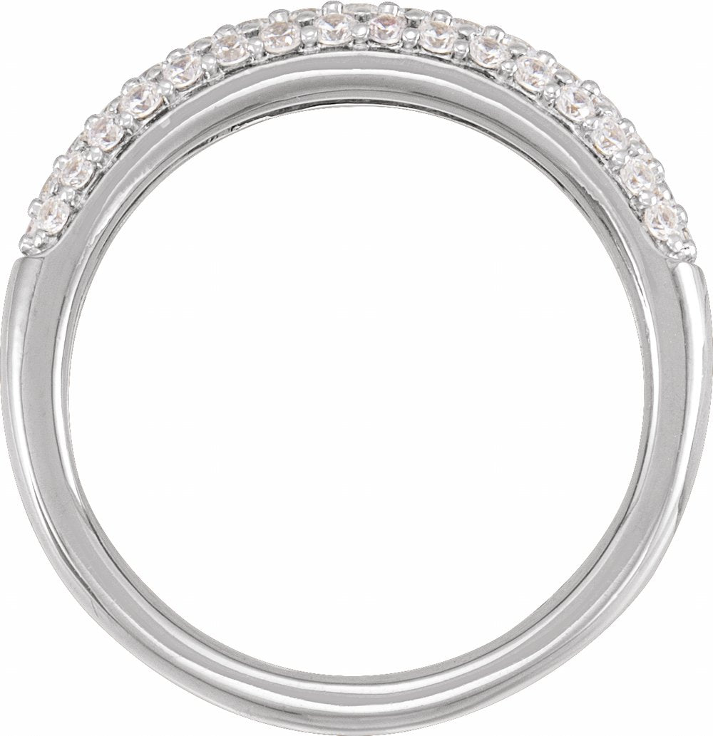 14K White Gold 1/2 CTW Lab-Grown Diamond Ring