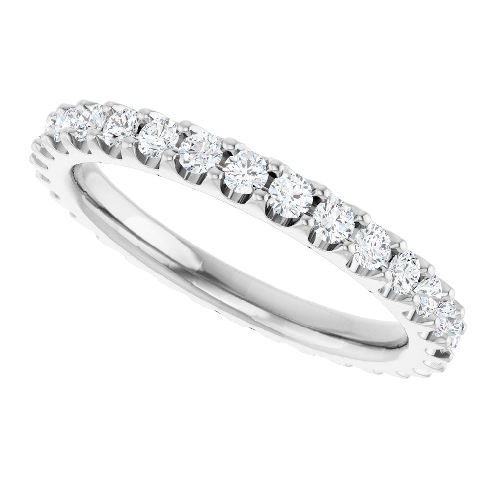 14K White 7/8 CTW Lab-Grown Diamond Eternity Band