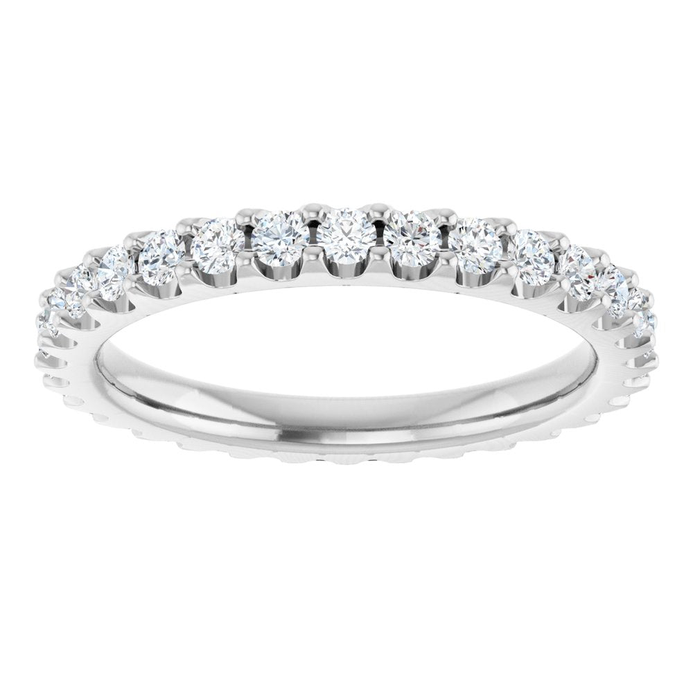 14K White 7/8 CTW Lab-Grown Diamond Eternity Band