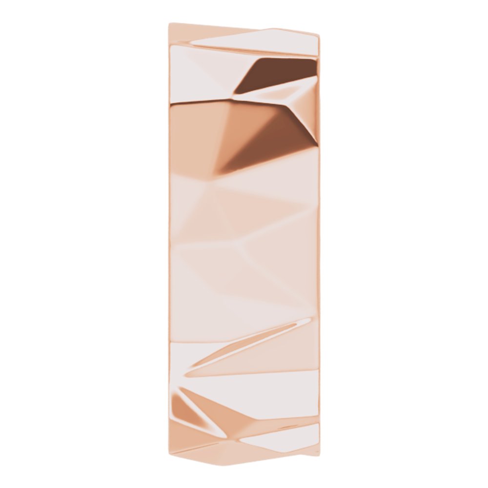 10K Rose Gold 8 mm Geometric Comfort-Fit Flat Band Size 10.5
