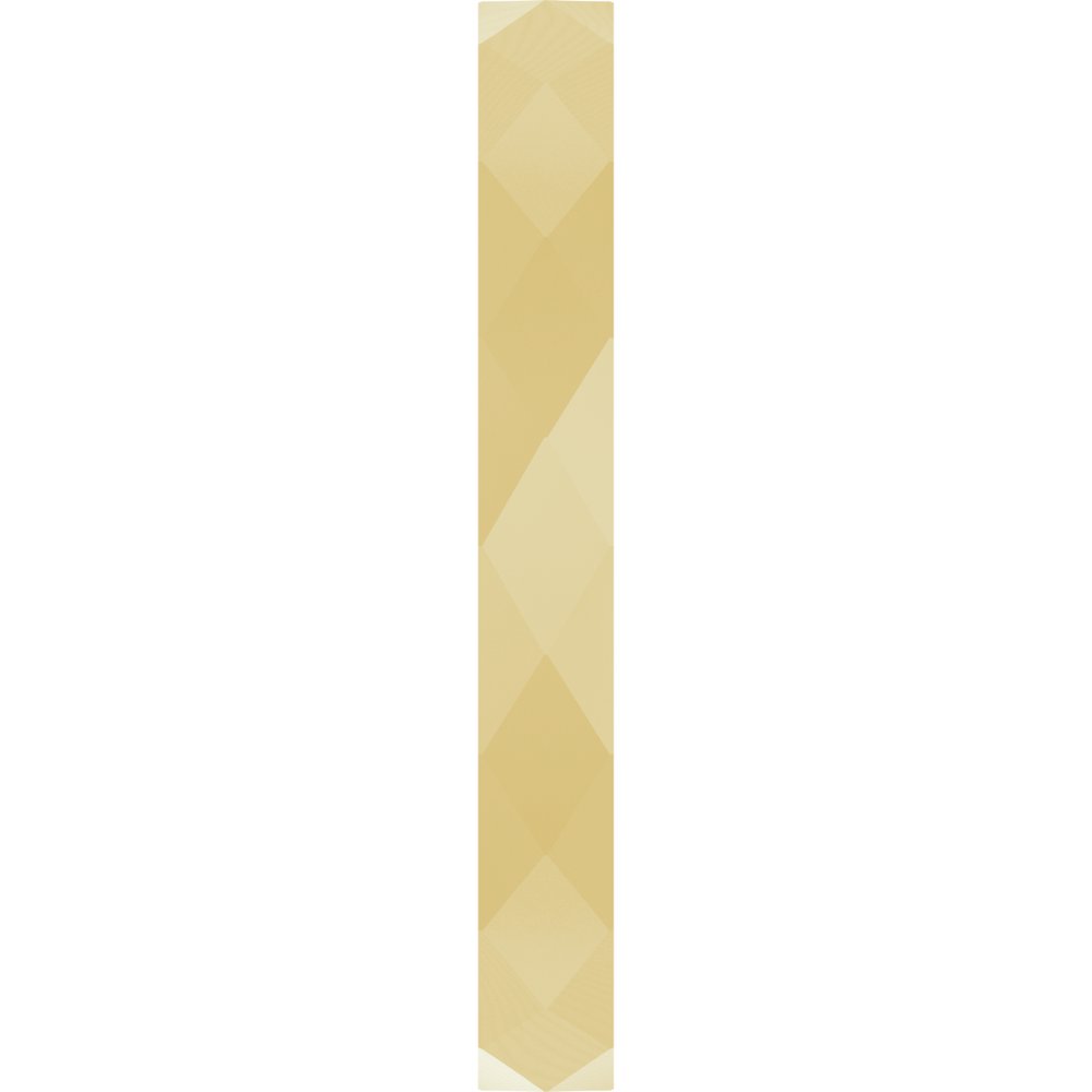 18K Yellow Gold 2.5 mm Geometric Faceted Flat Band Size 6