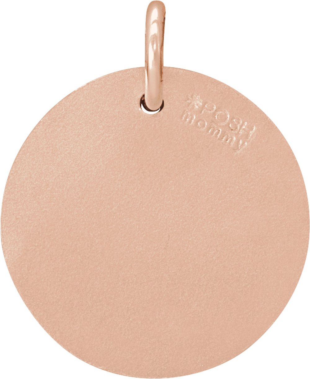 14K Rose Gold 1/10 CTW Natural Diamond Posh Mommy® Initial S Pendant