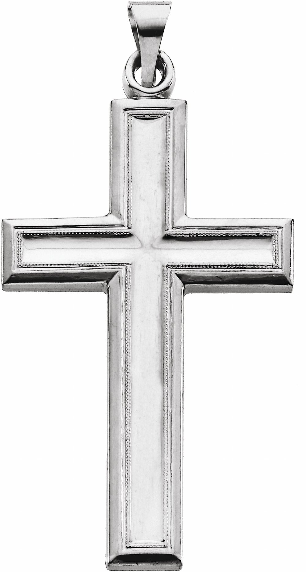 Sterling Silver 38x23.5 mm Cross Pendant