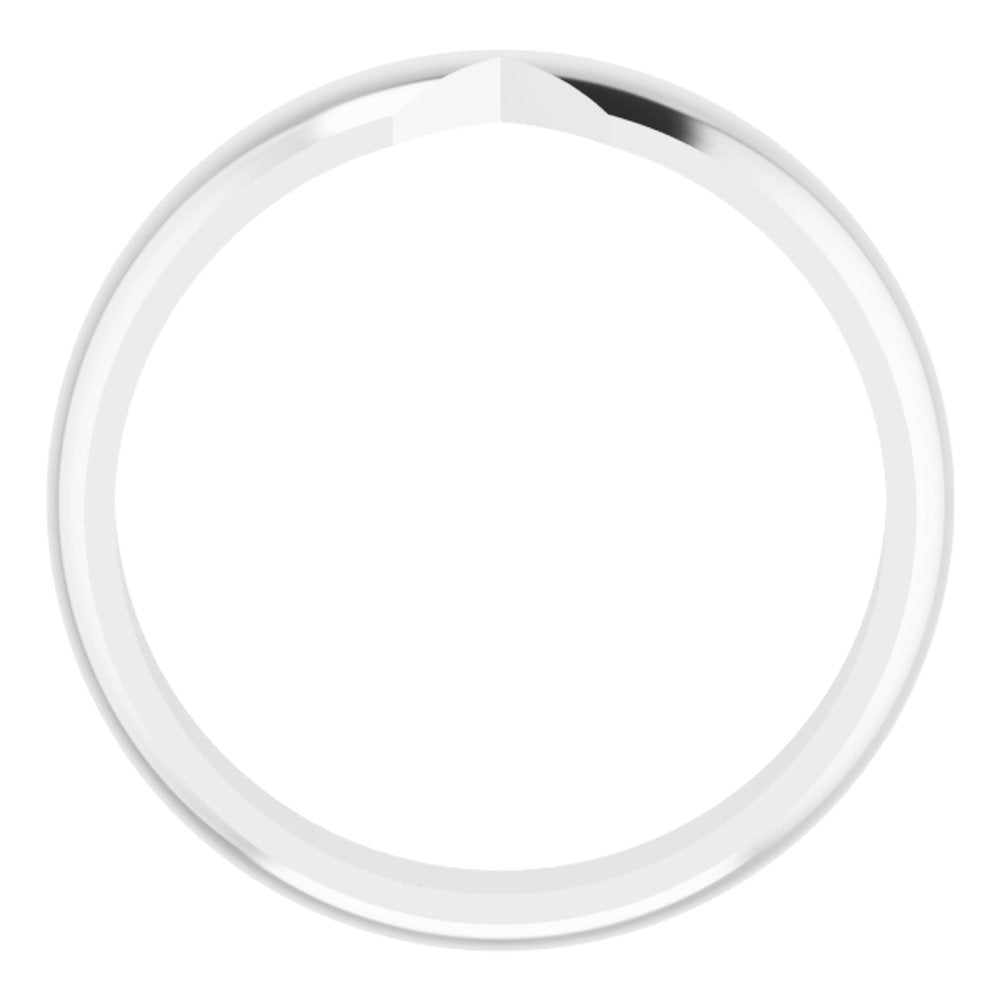 14K White Gold 4 mm Double Notched Band Size 7
