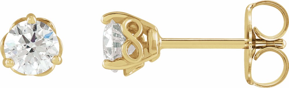 14K Yellow 1/2 CTW Lab-Grown Diamond Infinity-Inspired Earrings