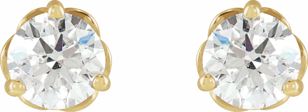 14K Yellow 1/2 CTW Lab-Grown Diamond Infinity-Inspired Earrings