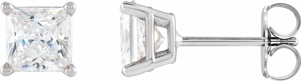 14K White Gold 1/2 CTW Natural Diamond Earrings