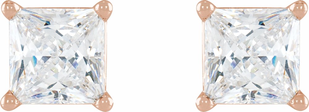 14K Rose 5/8 CTW Natural Diamond Earrings