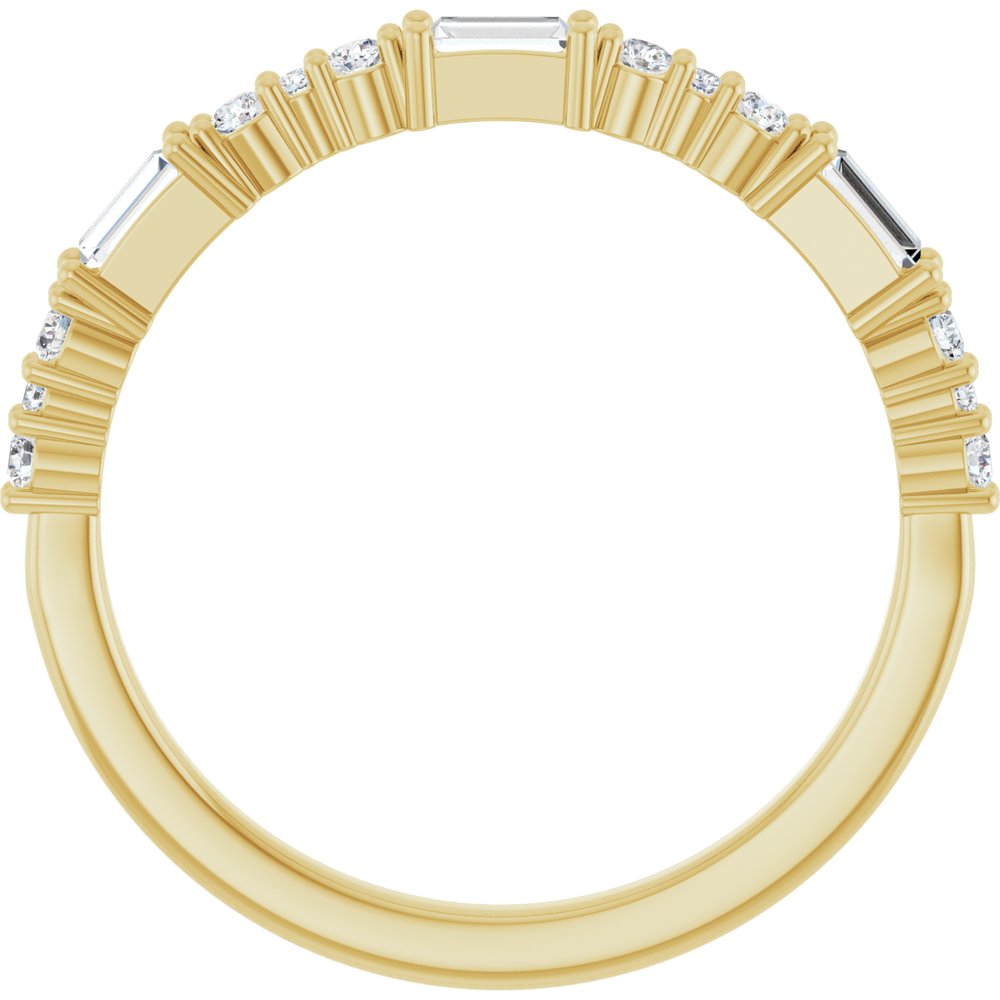 14K Yellow 1/4 CTW Natural Diamond Anniversary Band