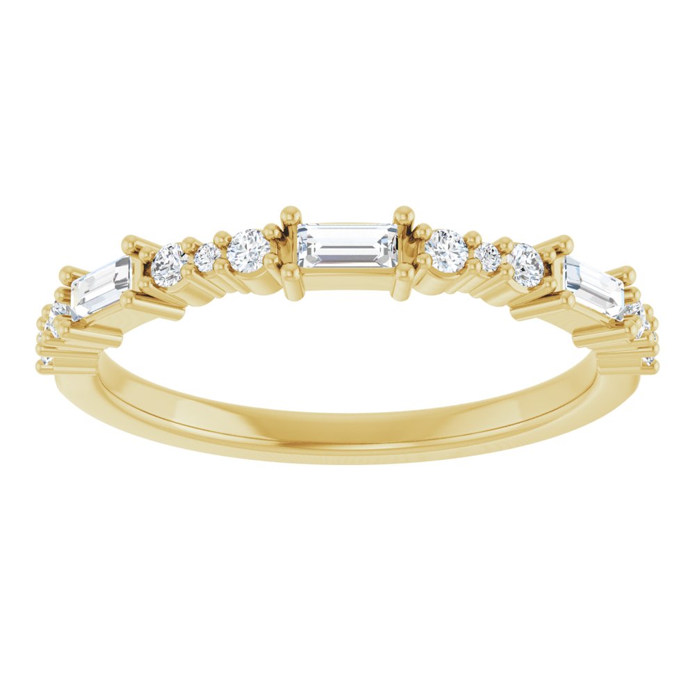 14K Yellow 1/4 CTW Natural Diamond Anniversary Band
