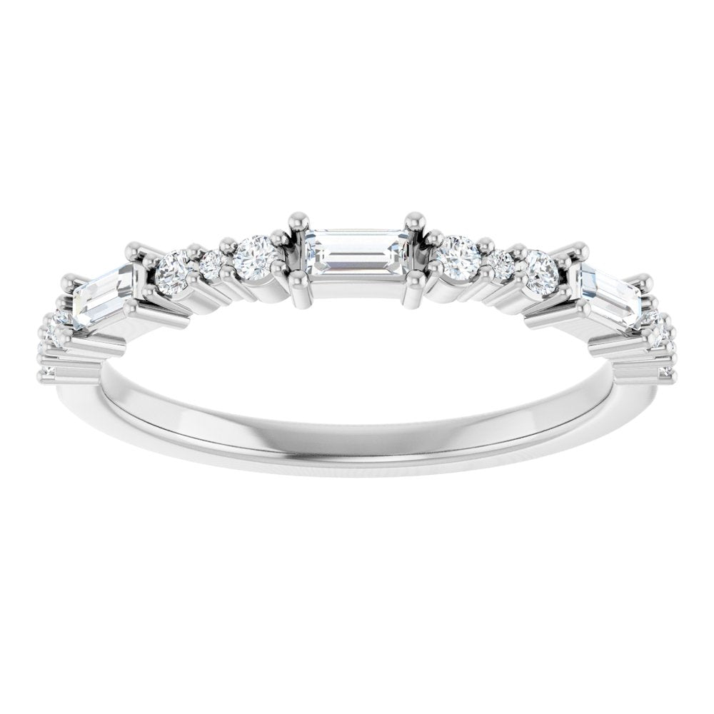 14K White 1/4 CTW Natural Diamond Anniversary Band