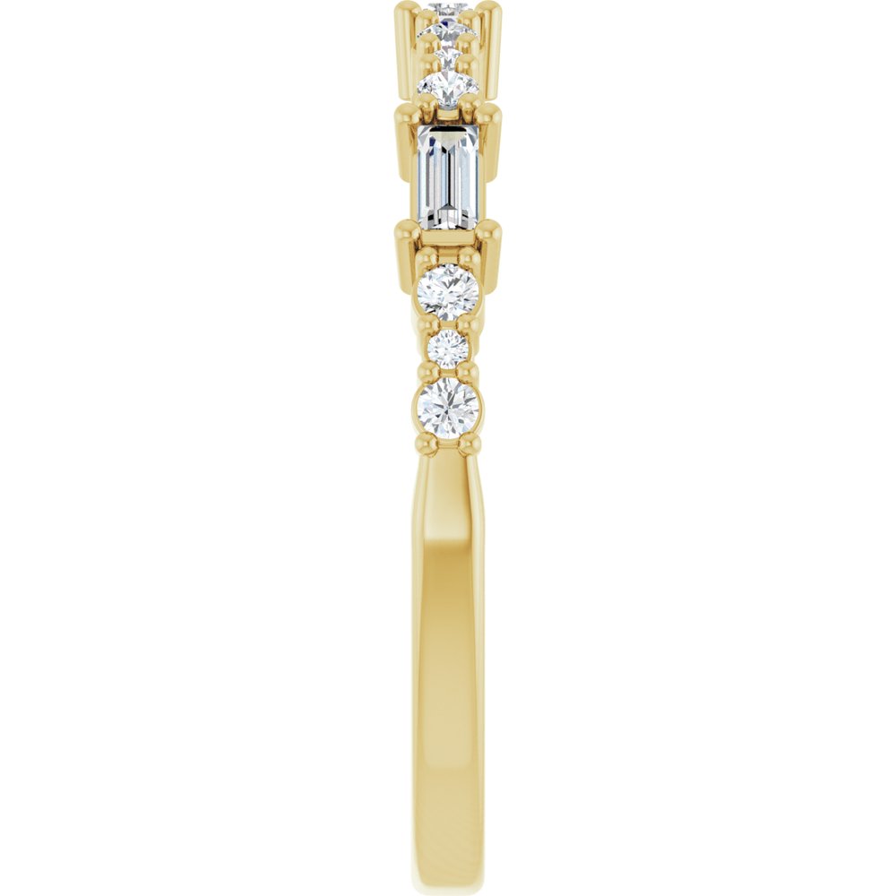 14K Yellow 1/4 CTW Natural Diamond Anniversary Band