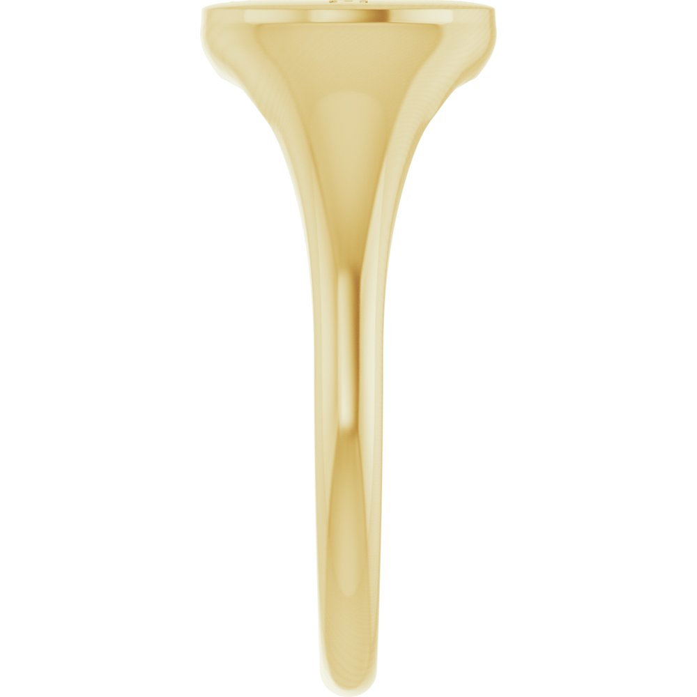 14K Yellow 9.3 mm Compass Signet Ring