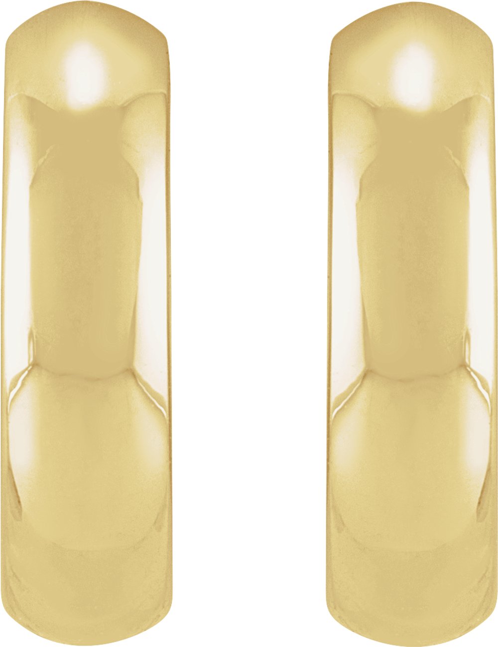 14K Yellow/White Gold Hinged 14.25 mm Hoop Earrings