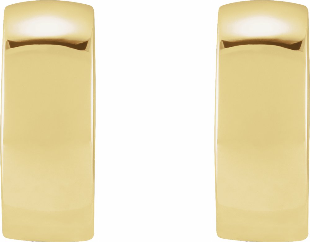 14K Yellow/White Gold 14 mm Hinged Hoop Earrings