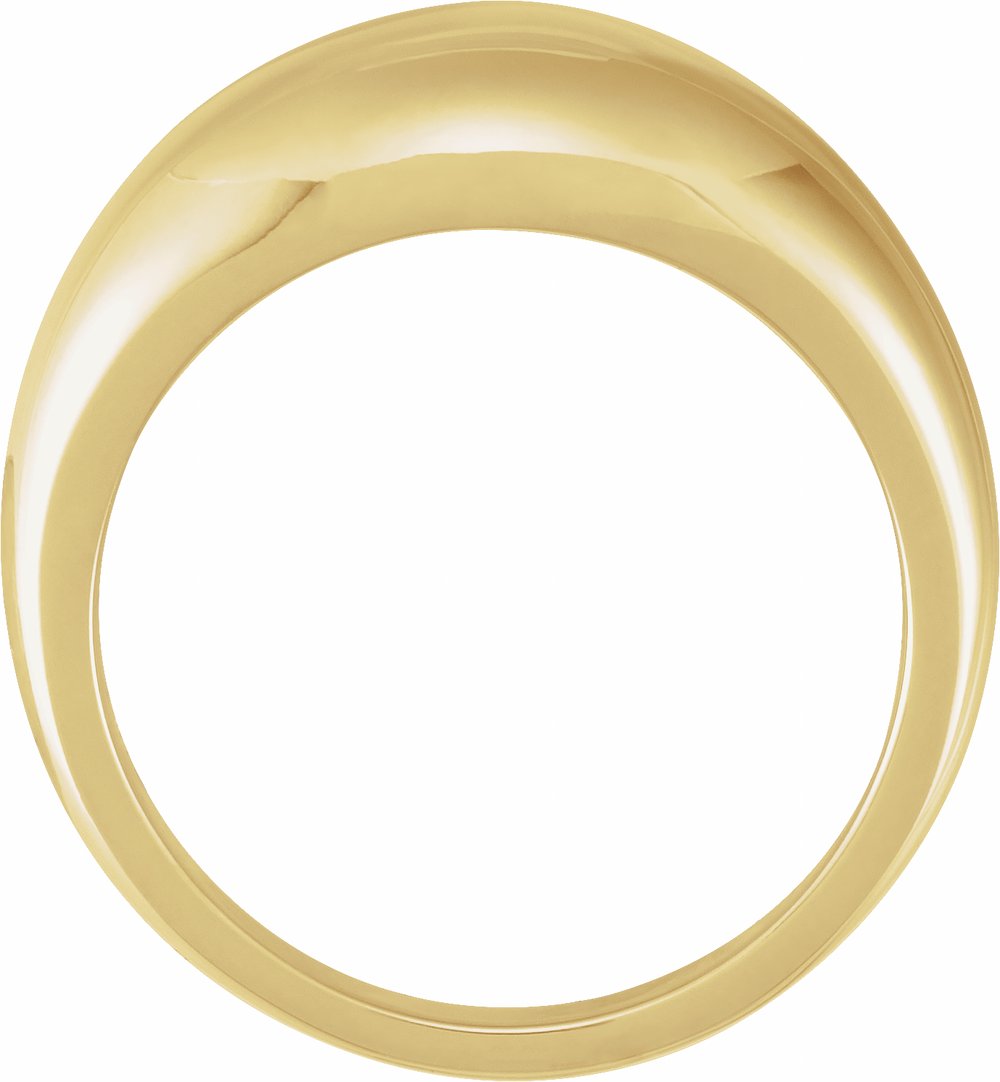 14K Yellow Gold 10 mm Dome Ring