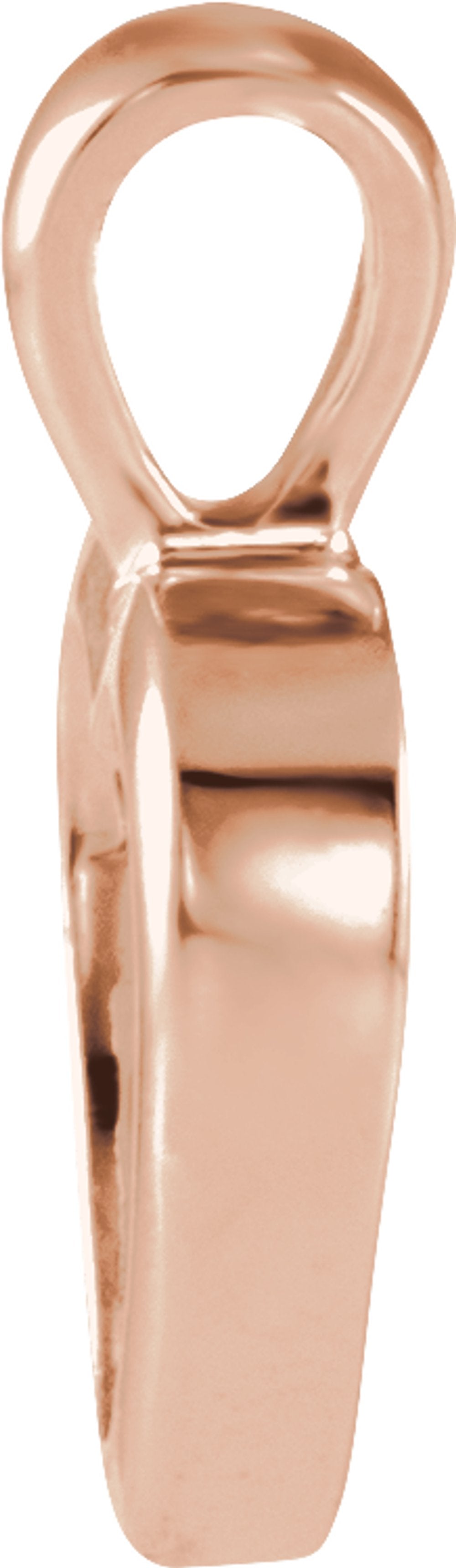 14K Rose Gold 15x10 mm Open Heart Pendant