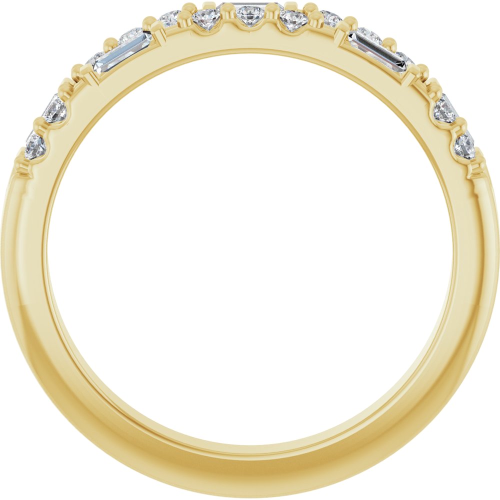 14K Yellow Gold 1/3 CTW Natural Diamond Double-Row Anniversary Band
