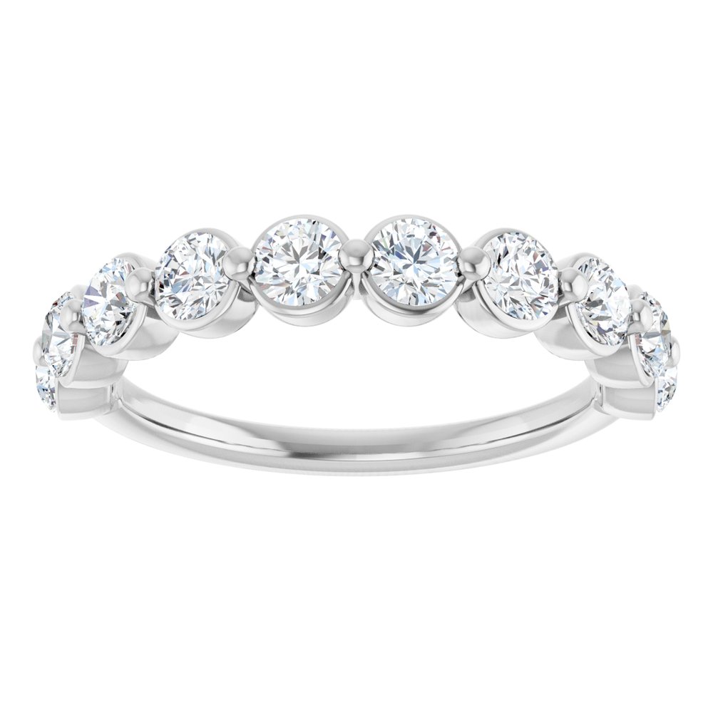 14K White Gold 1 CTW Lab-Grown Diamond Anniversary Band
